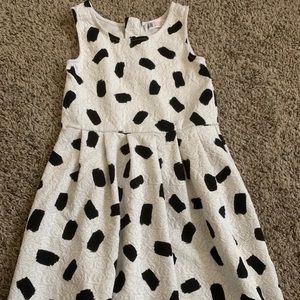 2/$20 H&M Embroired Cream And black Dress